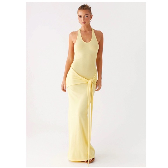 Peppermayo Dresses & Skirts - Peppermayo Butter Yellow Knit Maxi Dress